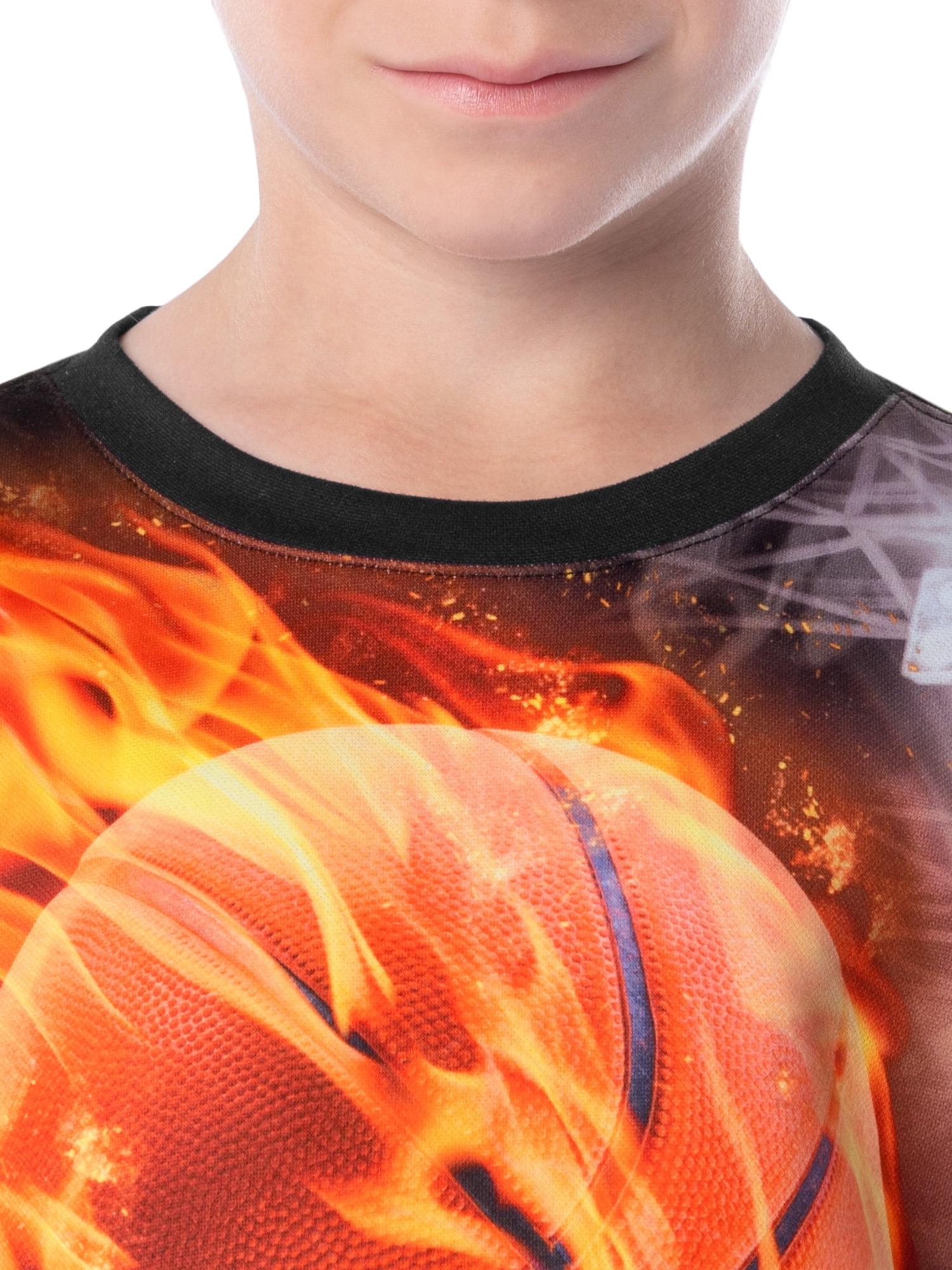 Athletic Works Boys Active Solid and Print Short Sleeve T-Shirts, 3-Pack, Sizes 4-18 & Husky