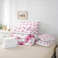 thumbnail image 6 of Homewish Pink Bow Bedding Comforter Set 7pcs for Kids Girls, Kawaii Daisy Floral Queen Bedding Sets, Watercolor Bowknot Queen Sheet Sets, Microfiber Bedroom Decor, 6 of 8