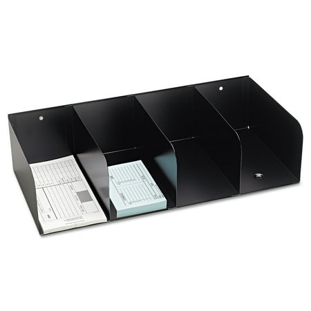 Check Separator, 4 Packet, Steel, 16.25 X 8 X 4, Black