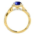 thumbnail image 3 of Aonejewelry 1.25 Ct. Ttw Interwine Shank Diamond and Tanzanite Ring In 14k Yellow Gold, 3 of 4