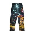 thumbnail image 6 of Daiia Purple Glowing Mushroom Men's Sleep Pant with Pockets and Drawstring,Pajama Pants-Large, 6 of 9