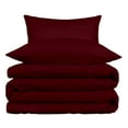 thumbnail image 2 of BNM Egyptian Cotton Duvet Cover Set, King/ California King, Burgundy, 2 of 6