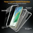 thumbnail image 2 of Funda transparente KIOMY para Samsung Galaxy S21 FE 5G con 2 protectores de pantalla, 2 of 7