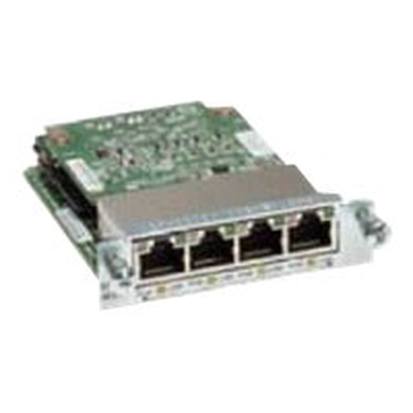 Cisco Gigabit EtherSwitch EHWIC - Switch - managed - 4 x 10/100/1000 (PoE) - plug-in module - PoE