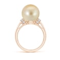 thumbnail image 2 of ANGARA Golden South Sea Cultured Pearl Collar Ring with Diamonds in 14K Rose Gold for Women | June Birthstone, Birthday, Anniversary, Jewelry Gift for Women | Pearl Ring, 2 of 9
