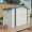 White+Gray, variant on 6x3.5FT Outdoor Storage Shed for Backyard, Pitched Roof Tool Shed with Window and Lockable Door, Air Vent, Metal Compact Shelter for Garden,Backyard, Gray