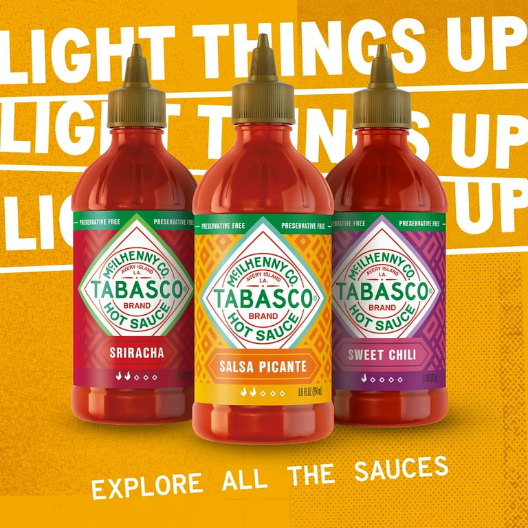 Tabasco Salsa Picante, Hot Sauce, 8.6 fl oz Regular Plastic Bottle