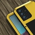 thumbnail image 6 of Dteck for Samsung Galaxy S22 Ultra 6.8" Case, Outdoor Sports Military Heavy Duty Metal Cover Shockproof Dustproof Full Body Protective Case Without Screen Protector, Support Wireless Charging,Yellow, 6 of 6