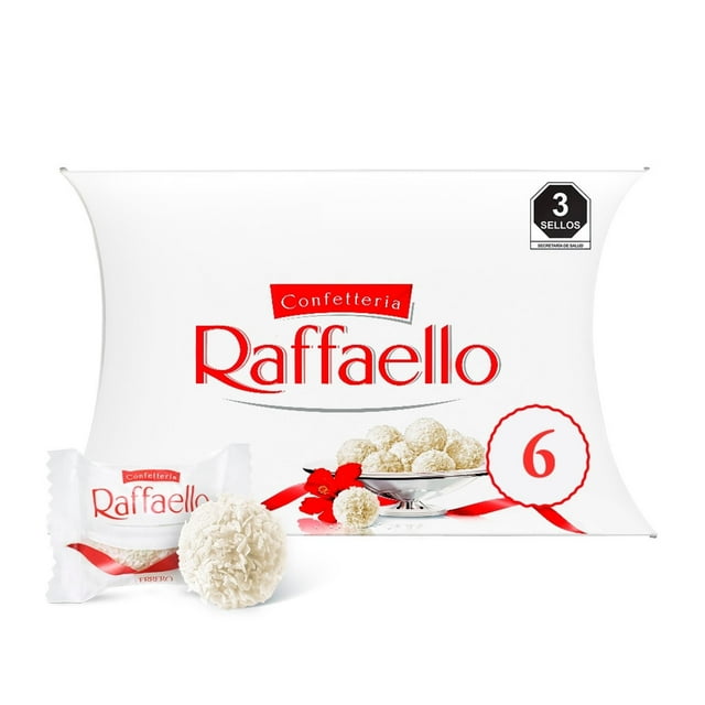 Galleta cubierta de coco Ferrero Raffaello confetteria relleno cremoso y alemendra entera 60 g