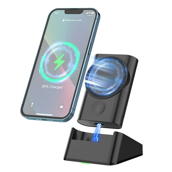 3-in-1 Detachable Magnetic Wireless Charger Power Bank & Portable Charging Station