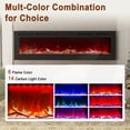 thumbnail image 5 of Mondawe 72 Inch Electric Fireplace Recessed and Wall Mounted, LED Linear Fireplace with Remote Control Ultra-Thin and Low Noise 1500W Adjustable 6 Flame Options, Timer, 5 of 11