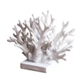 thumbnail image 3 of Centro de mesa con decoración de coral, pieza de , decoración rústica para el hogar, artesanía de resina para fotografía, mueble de TV, regalo de Blanco, 3 of 3
