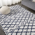 thumbnail image 4 of JONATHAN Y LONDON SHAG 5 x 8 Area Rug, Algaida Moroccan Diamond - Beige/Navy, SHG104B-5, 4 of 8