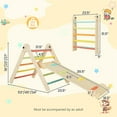 thumbnail image 3 of Costway 3-in-1 Triangular Climbing Toys Foldable & Height-adjustable Triangle Set Colorful, 3 of 9