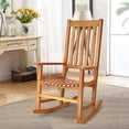thumbnail image 1 of Mecedora de Exterior Costway de Madera de Acacia Teca 84 x 71 x 116 cm, 1 of 10