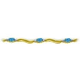 thumbnail image 3 of Galaxy Gold 2.16 Carat 14k Solid Gold Tennis Bracelet Diamond Blue Topaz, 3 of 3