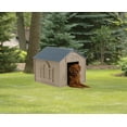 thumbnail image 5 of Suncast Deluxe Indoor & Outdoor Dog House Resin for Medium/Large Breeds, Tan/Blue, 5 of 9