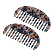 Unique Bargains 2 Pcs Anti-Static Hair Comb Wide Tooth for Thick Curly Hair Hair Care Detangling Comb Tortie