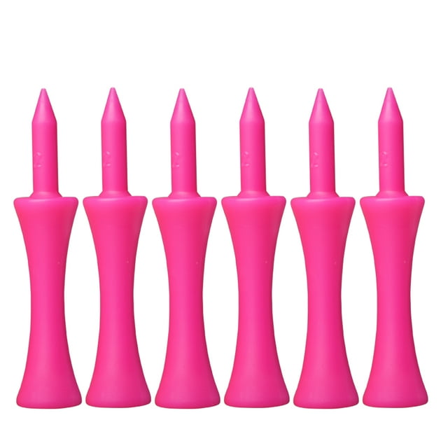 50 Pcs Tee de Golf en Plastique Coloré Gradué Château Tee Contrôle de Hauteur Porte-Balles Accessoires de Golf 59mm Couleurs Roses