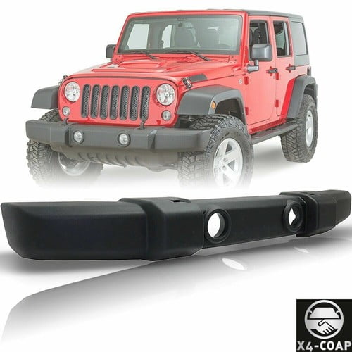 Front Textured Bumper Cover with Fog Light Holes for 2007-2017 Jeep Wrangler JK