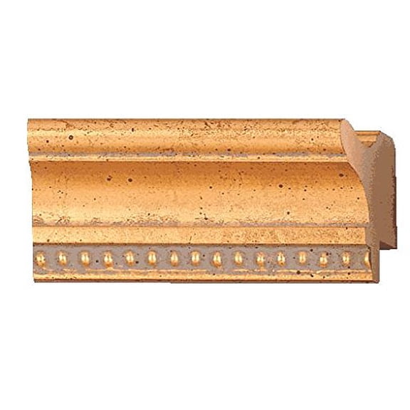 Picture Frame Moulding (Wood) 18Ft Bundle - Traditional Gold Finish - 1" Width - 3/8" Rabbet Depth