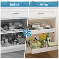 thumbnail image 2 of 2Pcs Organizador de Gabinete Deslizable Extraíble Extensible,Cajones Deslizables para Comida Utensilios de Cocina, Almacenamiento Cocina Organizador de Alacena para Armario Estante,Blanco, 2 of 7