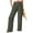Army Green(womens pants), variant on Womens Linen-Blend Wide Leg Pants,High Waisted Flowy,Trousers with Pleated Detail,Black,Size 2XL