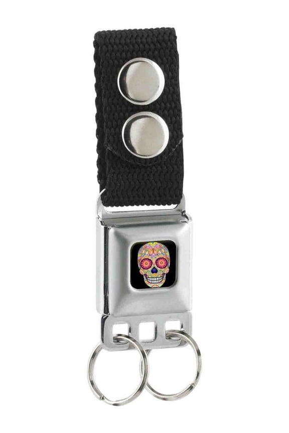 Mexican Day of the Dead Butterfly Sugar Skull Key Chain