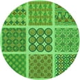 thumbnail image 1 of Ahgly Company Machine Washable Indoor Square Transitional Emerald Green Area Rugs, 3' Square, 1 of 7