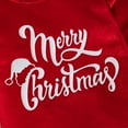thumbnail image 6 of ENFLASH 3-24M Newborn Baby Girl Christmas Outfits Toddler Santa Long Sleeve Romper Pants Hat Clothes Set, Xmas Red, 6 of 9