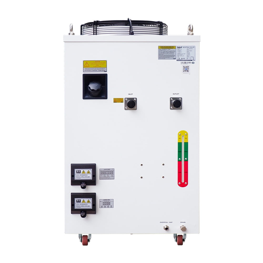 Qomolangma S&A 220V 60Hz CW-6200BN Industrial Water Chiller (for 200W Laser Diode and CO2 RF Laser , 600W CO2 Laser,400W Solid-state Laser, 600W-1000W Fiber Laser, 45KW CNC Spindle Cooling)