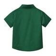 thumbnail image 5 of Boys Button Down Shirts Green Short Sleeve Shirt Boys Boys Formal Outfit 100 Days Of School Shirt Boys Girls Fashion, 5 of 9