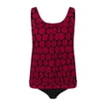 thumbnail image 5 of Aihuaihua Women's Polka Dot Tankini Swimsuit Swim Tank Top Tummy Control Bathing Suit with Black Bottoms Two Piece Swimwear XXXXL, 5 of 5