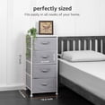 thumbnail image 2 of Basics Fabric 4-Drawer Storage Organizer Unit for Closet, Bedroom, White, 2 of 9