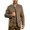 A#Khaki640, variant on Men's Mandarin Brass Button Wool Blazers Full Tailored Tops Gathering Tees