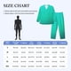 thumbnail image 4 of Balery Turquoise Light Blue Pijama para Hombre de Dos Piezas con Manga Larga, Conjunto de Dormir y Descanso Suave con Bolsillos-Large, 4 of 7