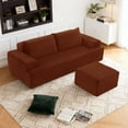 thumbnail image 2 of Modular Sectional Sofa with Ottoman, Convertible L-Shaped Corduroy Cloud Couches with Deep Seat for Living Room,Bedroom, 2 of 10