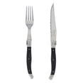 thumbnail image 2 of 8 Piece Laguiole Faux Onyx Steak Knife and Fork Set, 2 of 5