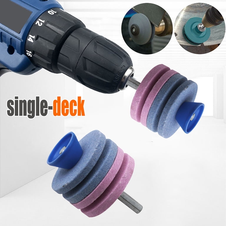 sharpening universal drill bit for sharpening lawn mower blades Lawn Mower Blade Sharpener Tool Kit Universal Rotary Drill Attachment for  Sharpening Dull Mower Blades Wear-Resistant Stone Sharpener for Lawn  Tractors Push Mowers 1-Piece Set
