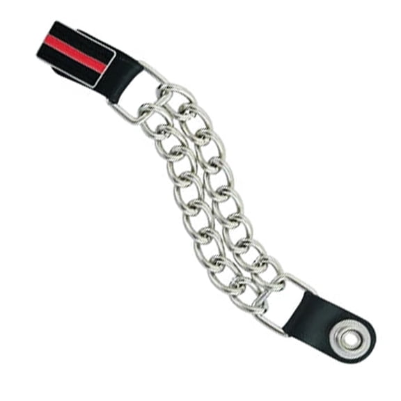 Daniel Smart Motorcycle Vest Extender Double Chain with Unique Designs with Leather Snap Buttons