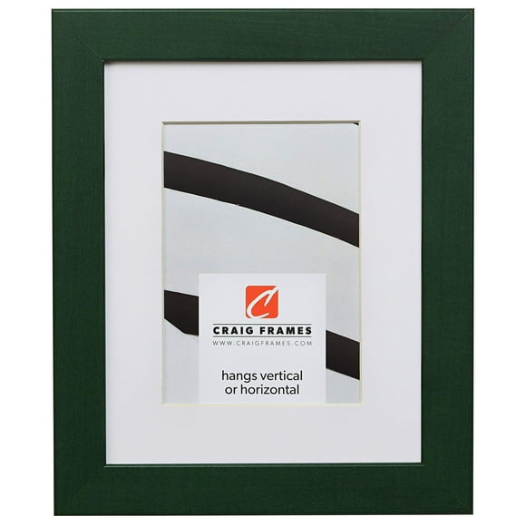Craig Frames Colori, 13 x 19 Inch Green Picture Frame Matted to Display a 9 x 13 Inch Photo