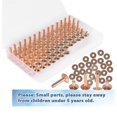 thumbnail image 4 of 154pcs Copper Rivets Compatible Leather, Leather Rivets, Pure Copper Rivets And Burrs Compatible Leather Work Jea-i, 4 of 5