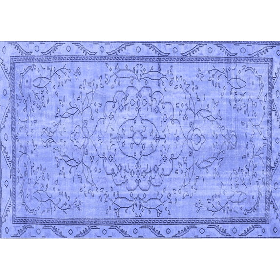 Ahgly Company Indoor Rectangle Persian Blue Traditional Area Rugs, 2' x 5'