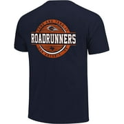 NCAA Texas San Antonio Roadrunners Unisex Comfort Color T-Shirt - Striped Stamp, True Navy, Small