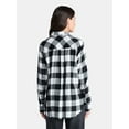 thumbnail image 3 of Time and Tru Women's Flannel Shirt with Long Sleeves, Sizes XS-XXXL, 3 of 5