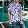 thumbnail image 6 of Lsque Skull star crystal Pattern Mens Polo Golf Shirts Funny Graphics Shorts Sleeve Button Shirts Baseball T-shirt-X-Large, 6 of 7