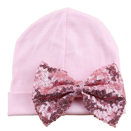 Aniwon Baby Hat Aniwon Knot Bowknot Sequins Winter Warm Soft Wool
