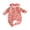 Pink, variant on RUINIXCW Baby Girls Halloween Zipper Jumpsuit Long Sleeve Round Neck Bow Pumpkin Print Footed Romper with Headband