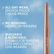(2 pack) COVERGIRL Clean Eye Color Sticks, 322 Dreamy Pink, 0.05 oz