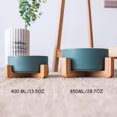 thumbnail image 4 of Zootealy Ceramic Cat Dog Bowl with Anti-Slip Bamboo Stand, 4 of 6